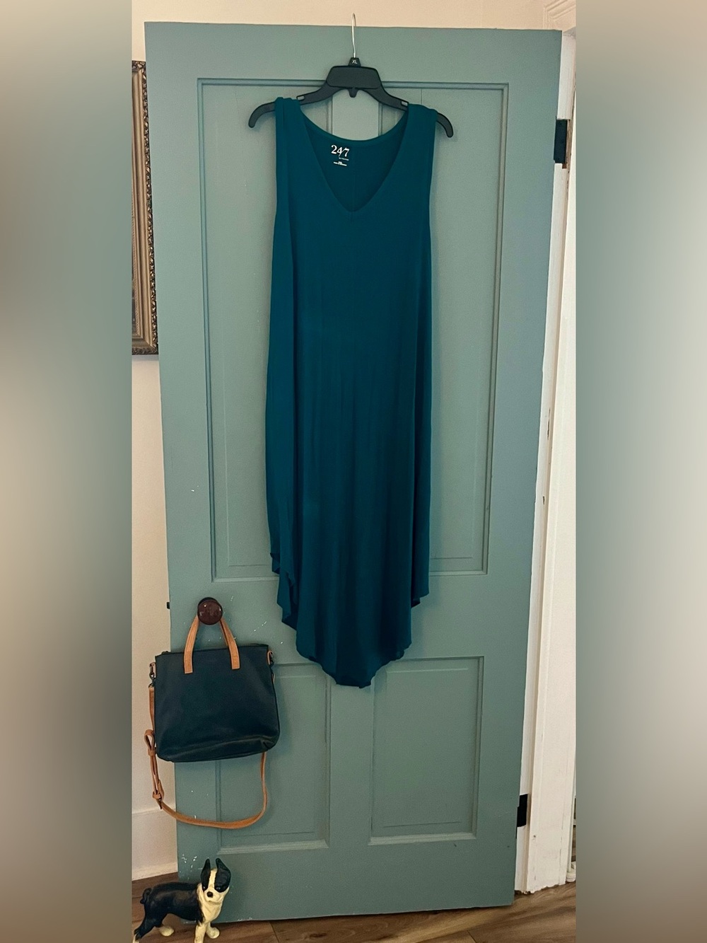 Maurices Teal Sleeveless V-Neck Maxi Dress